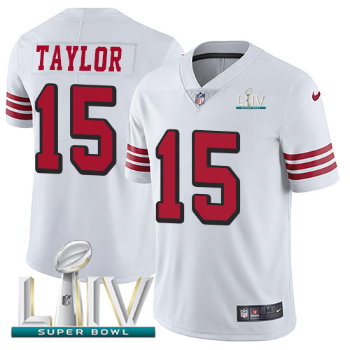 San Francisco 49ers Nike #15 Trent Taylor White Super Bowl LIV 2020 Rush Youth Stitched NFL Vapor Untouchable Limited Jersey->youth nfl jersey->Youth Jersey